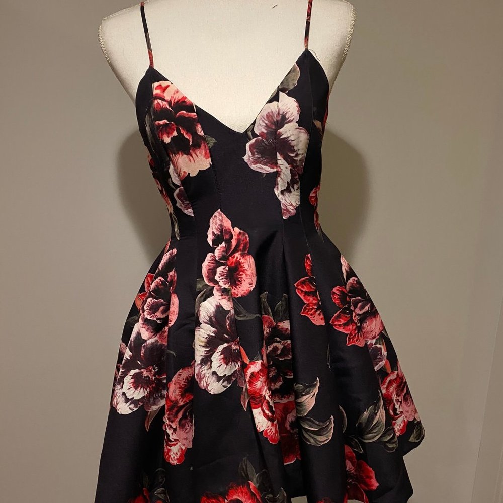 Keepsake the Label Mini Romper Dress Black Floral